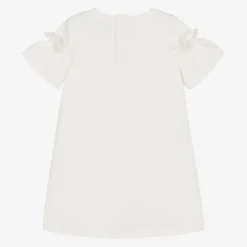 AIGNER Dresses*Girls Ivory Cotton Bag Print Dress