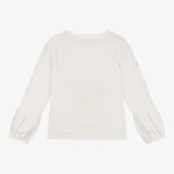 Lapin House Tops*Girls Ivory Cotton Ballet Shoes Top
