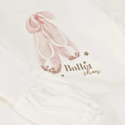 Lapin House Tops*Girls Ivory Cotton Ballet Shoes Top