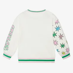 Stella McCartney Kids Tops*Girls Ivory Cotton Cosmic Sweatshirt