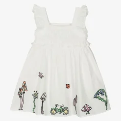 Stella McCartney Kids Dresses*Girls Ivory Cotton Fairies Dress