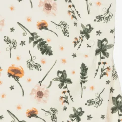 Elodie Towels & Robes*Girls Ivory Cotton Floral Poncho Towel