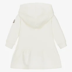 Moncler Enfant Dresses*Girls Ivory Cotton Hooded Dress