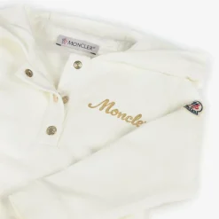 Moncler Enfant Dresses*Girls Ivory Cotton Hooded Dress