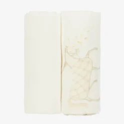 Sofija Gifts|Feeding Accessories*Girls Ivory Cotton Princess Muslins (2 Pack)