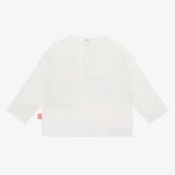 Billieblush Tops*Girls Ivory Cotton Sequin Top