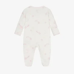 Kissy Love Gifts|Babysuits*Girls Ivory Cotton Starry Sky Babygrow