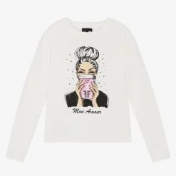 Fun amp; Fun Tops*Girls Ivory Cotton Top