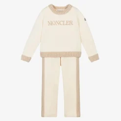 Moncler Enfant Tracksuits*Girls Ivory Cotton Tracksuit