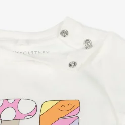 Stella McCartney Kids Tops*Girls Ivory Cotton T-Shirt