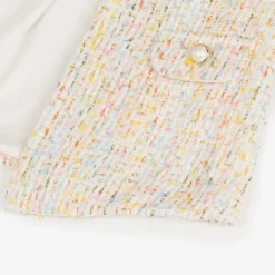 Sofija Coats & Jackets*Girls Ivory Cotton Tweed Coat