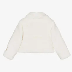 Billieblush Coats & Jackets*Girls Ivory Faux Fur Jacket