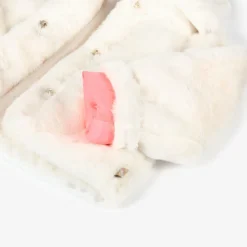 Billieblush Coats & Jackets*Girls Ivory Faux Fur Jacket