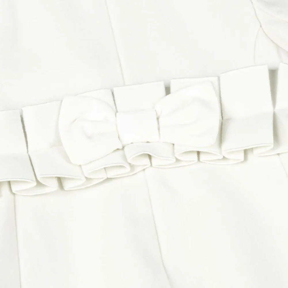 Patachou Coats & Jackets*Girls Ivory Felted Ruffle Coat