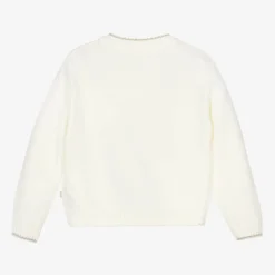 Billieblush Tops*Girls Ivory Festive Knitted Sweater