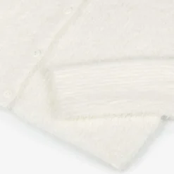 Elsy Tops*Girls Ivory Fluffy Knit Cardigan