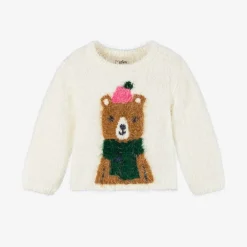 Hatley Tops*Girls Ivory Fluffy Knit Jumper