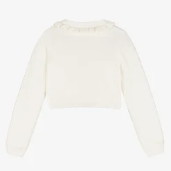 iDO Baby Tops*Girls Ivory Frill Cardigan