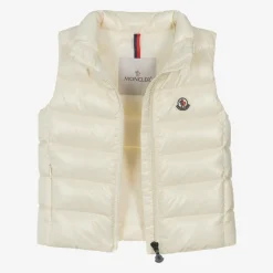 Moncler Enfant Coats & Jackets*Girls Ivory Ghany Down Padded Gilet