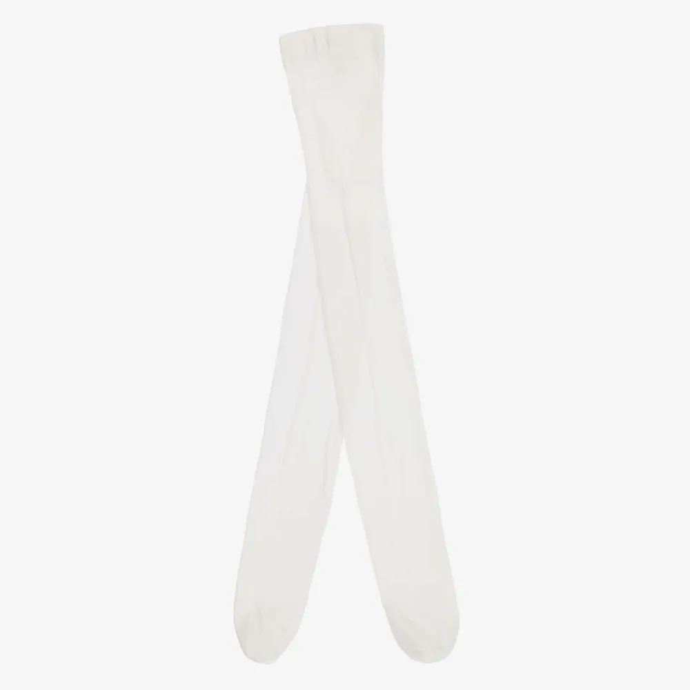 Abel amp; Lula Tights*Girls Ivory Glitter Tights