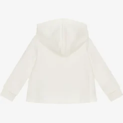 Moncler Enfant Tops*Girls Ivory Hooded Zip Up Top