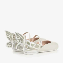 Sophia Webster Mini Bar Shoes|Bar Shoes*Girls Ivory Leather Shoes