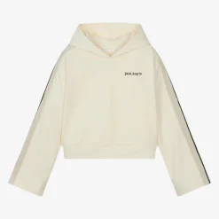 Palm Angels Tops*Girls Ivory Milano Jersey Hoodie
