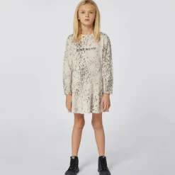 Givenchy Dresses*Girls Ivory Ocelot Print Wool Dress