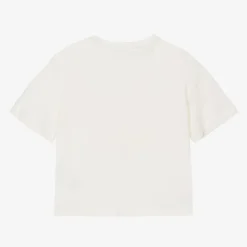 Chloé Tops*Girls Ivory Organic Cotton T-Shirt