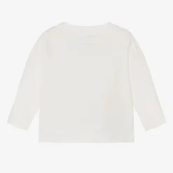 Stella McCartney Kids Tops*Girls Ivory Organic Cotton Floral Top