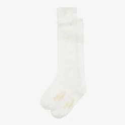 Pretty Originals Socks*Girls Ivory Pom-Pom Cotton Socks