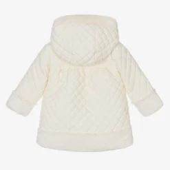 Patachou Coats & Jackets*Girls Ivory Quilted Hooded Coat