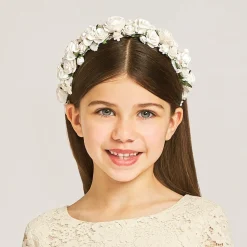 Sienna Likes To Party Hair Accessories*Girls Ivory Rose Garland
