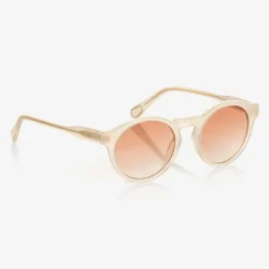 Chloé Clothing Accessories*Girls Ivory Round Sunglasses