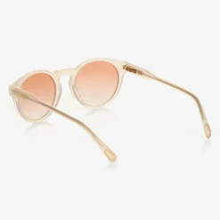 Chloé Clothing Accessories*Girls Ivory Round Sunglasses
