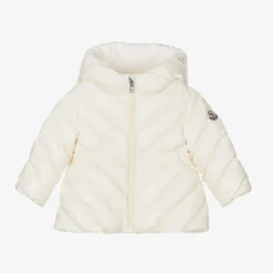 Moncler Enfant Coats & Jackets*Girls Ivory Sanaa Hooded Down Coat