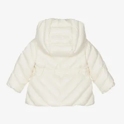 Moncler Enfant Coats & Jackets*Girls Ivory Sanaa Hooded Down Coat