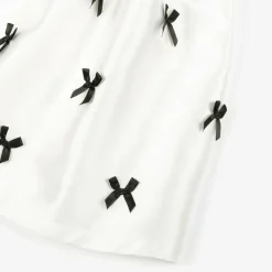 Phi Clothing Dresses*Girls Ivory Satin Bow Dress