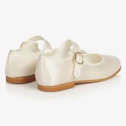 Beatrice amp; George Traditional Shoes|Pumps & Ballerinas*Girls Ivory Satin Mary Jane Pumps