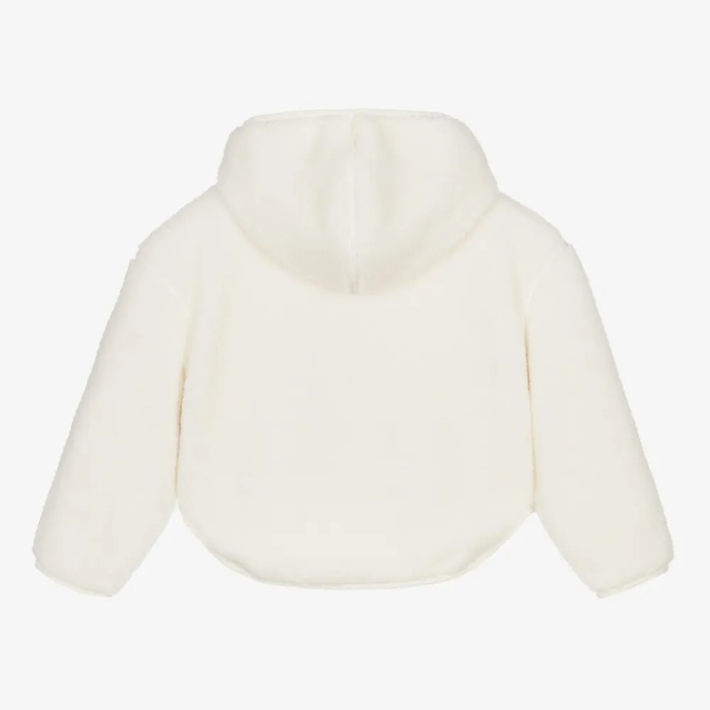 Calvin Klein Tops*Girls Ivory Sherpa Fleece Zip-Up Top