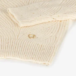 Mayoral Tops*Girls Ivory Sparkle Knit Sweater