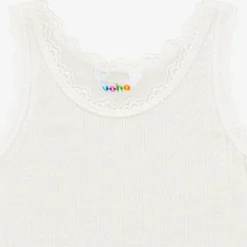 Joha Underwear*Girls Ivory Thermal Wool Vest