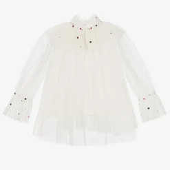 Tutu du Monde Costumes*Girls Ivory Tulle Harlequin Top