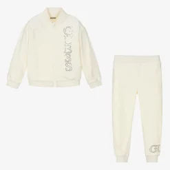 Guess Tracksuits*Girls Ivory Velour Tracksuit