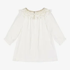 Tartine et Chocolat Dresses*Girls Ivory Viscose Crêpe Dress