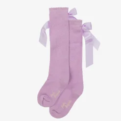 Pretty Originals Socks*Girls Lilac Cotton Bow Socks