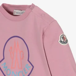 Moncler Enfant Tops*Girls Lilac Pink Cotton Top