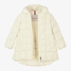 Moncler Enfant Coats & Jackets*Girls Long Ivory Arina Puffer Parka Coat