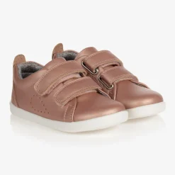 Bobux IWalk Trainers*Girls Metallic Pink Leather Trainers