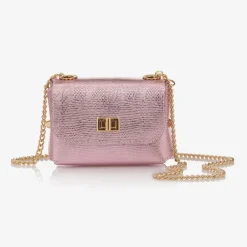 Zaccone Bags*Girls Metallic Pink Shoulder Bag (14cm)
